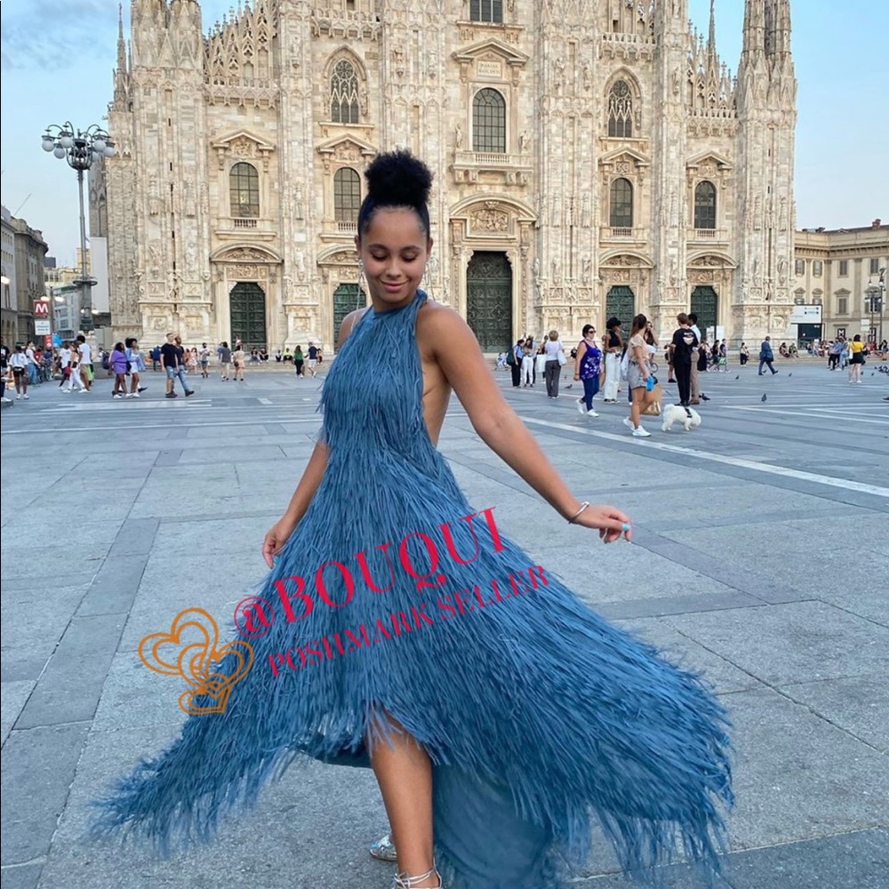 BLOGGERS FAV ZARA LIMITED EDITION FRINGE HALTER NECK DRESS - Picture 3 of 11